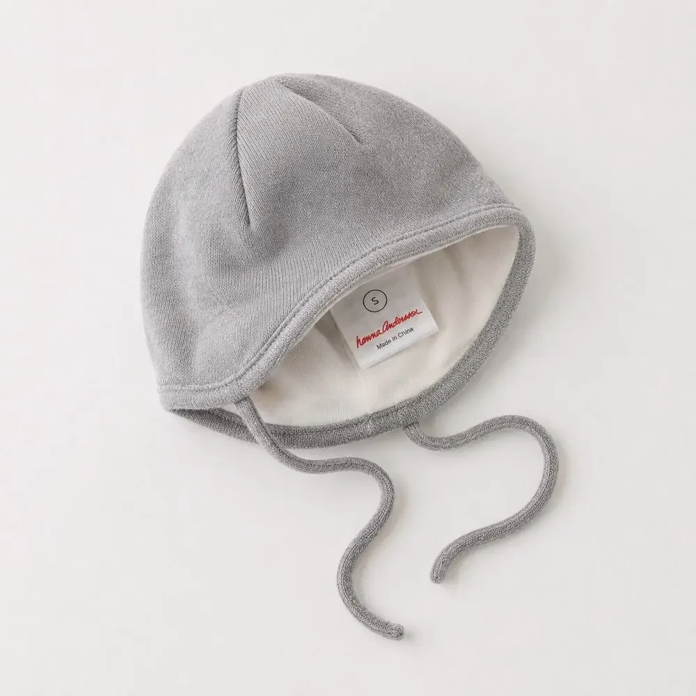 Hanna Andersson Gray Knit Pilot Cap - Small (3-4 Y)